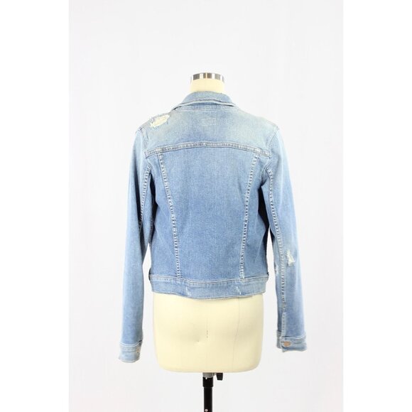 MOTHER The Bruiser Love Gun Cropped Fit Stretch Denim Jacket, Size S - Picture 3 of 16